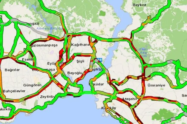 İstanbul'da trafik çilesi bitmek bilmiyor! Sabah saatlerinden itibaren trafik kilitlendi