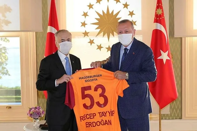 Son dakika: Başkan Erdoğan, Galatasaray Kulübü Başkanı Mustafa Cengiz'i kabul etti