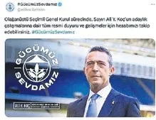 Ali Koç seçime hazır