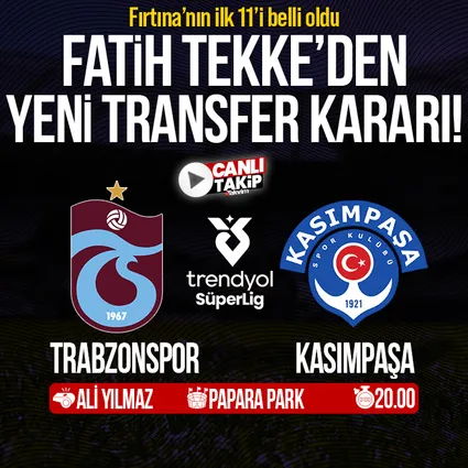 Trabzonspor’un ilk 11’i belli oldu