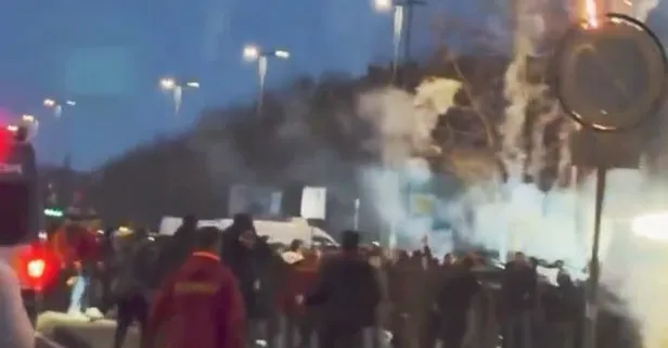 Juventus - Galatasaray maçı öncesinde olay! İki takım taraftarları arasında gerginlik