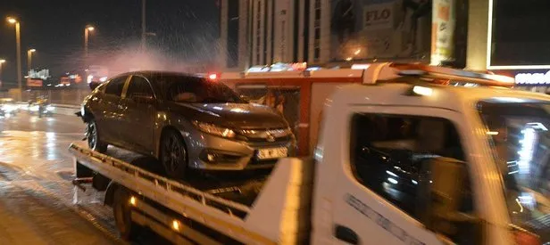 Makas terörü kaza ile sonuçlandı