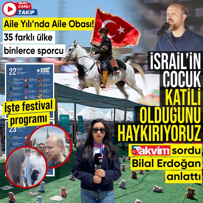7. Etnospor Kültür Festivali başladı! Gazzedeki soykırım unutulmadı! Bilal Erdoğandan Takvim.com.trye özel açıklama