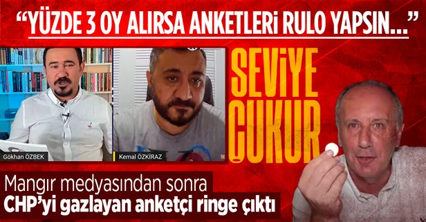CHP’yi gazlayan anketçi Kemal Özkiraz’dan Muharrem İnce’ye ilginç teklif: Yüzde 3 alırsa anketleri rulo yapsın bana göndersin