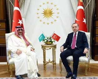 Erdoğan Suudi Arabistan Veliaht Prensini kabul etti