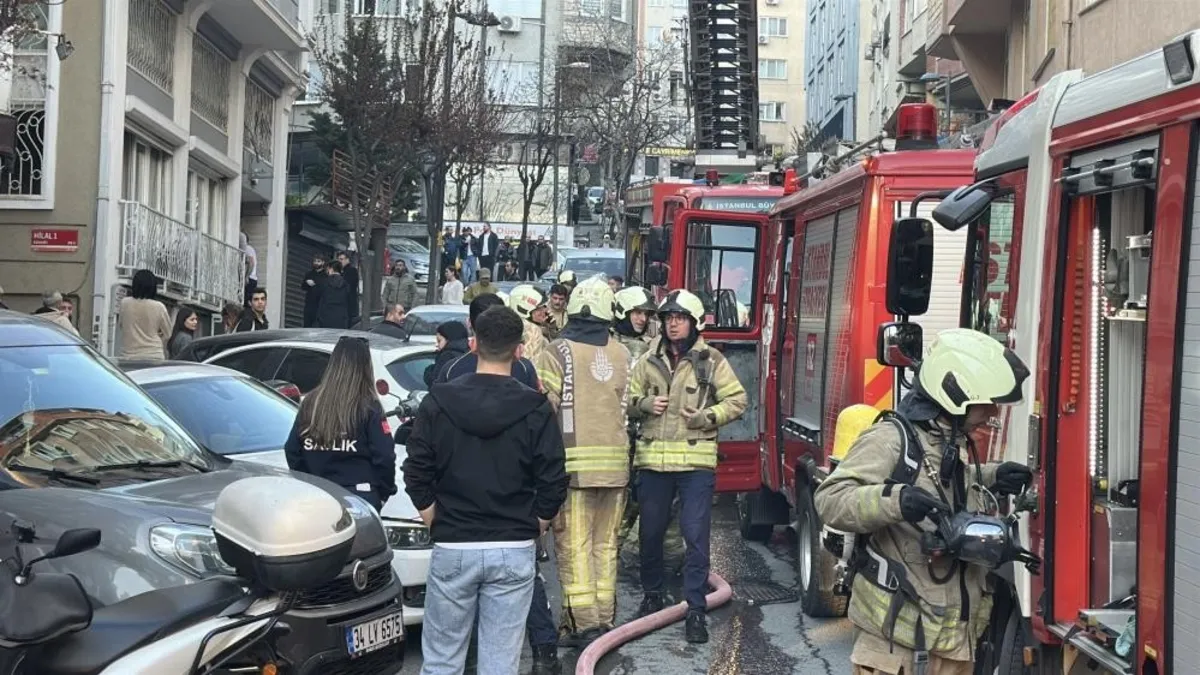 Şişli'de otelin giriş katında yangın çıktı