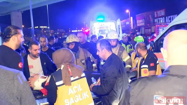 İstanbul Merter'de makas terörü can aldı! Bariyerlere çarpan cip alev aldı: 1 ölü, 3 ağır yaralı - 10