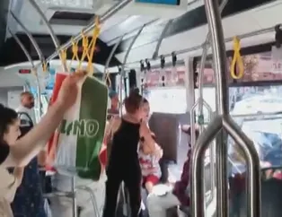 Yaşlı adam otobüsü birbirine kattı! Beyaz pantolon kavgası