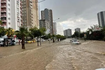 Adana’da kuvvetli sağanak ve dolu yağışı!