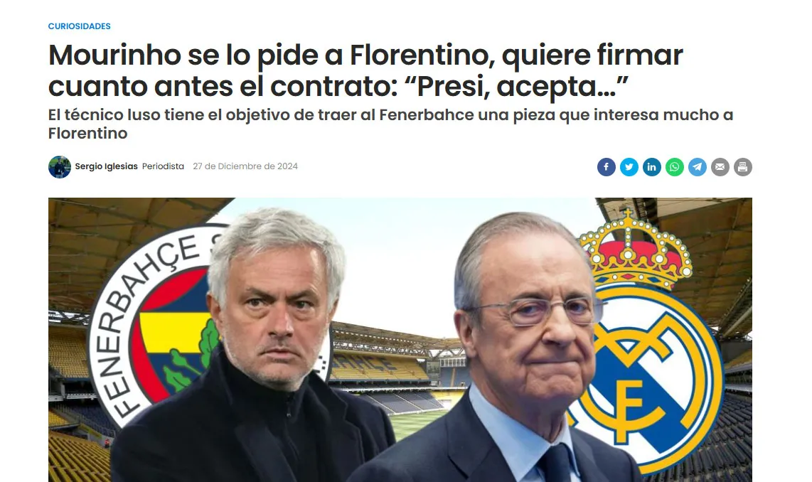 Mourinho'dan Real Madrid'e transfer ricası! "Bize bırakın" - 5