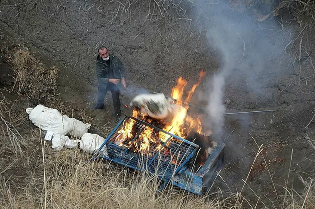 Çorum'da 327 kilogram uyuşturucu madde yakılarak imha edildi!