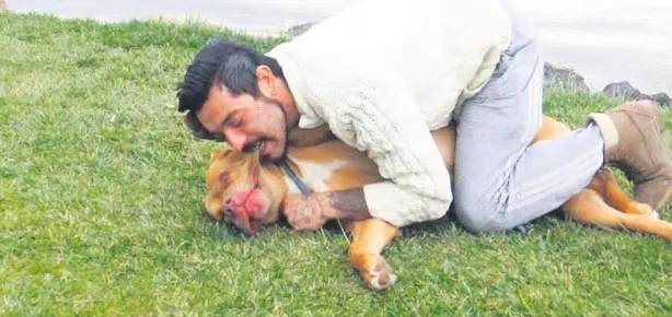 Köpeğini ısırdı!