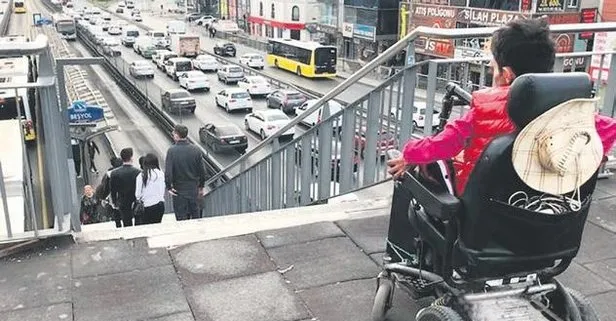 Beşyol metrobüs durağında engelli vatandaşların çilesi devam ediyor!