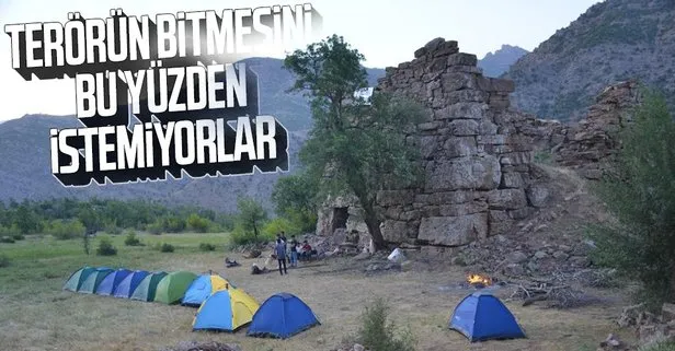 Şırnak Beytüşşebap’ta terörden temizlenen dağlarda gençler kamp yaptı