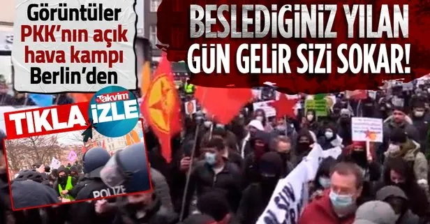 Terör örgütü PKK yanlıları Almanya’nın başkenti Berlin’de yürüyüş düzenledi!
