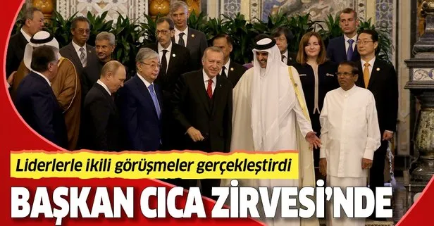 Son dakika haberi: Tacikistan’a giden Başkan Erdoğan CICA Zirvesi’nde