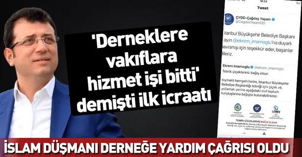 Ekrem İmamoğlu 'derneklere yardım bitti' demişti! Bakın hangi derneğe yardım istedi