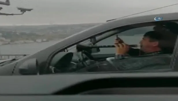 FSM Köprüsünde zurnalı trafik canavarı