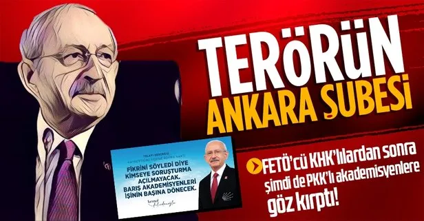 Son dakika: Kemal Kılıçdaroğlu’ndan yeni skandal! FETÖ’cü KHK’lılardan sonra şimdi de PKK’lı barış akademisyenlerine göz kırptı
