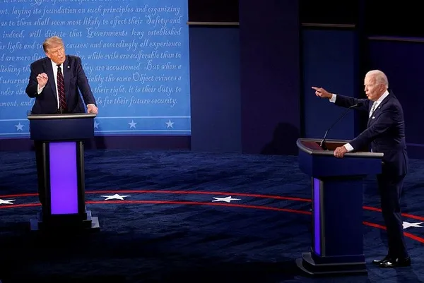 ABD Başkanı Donald Trump ile Biden'ın seçim öncesi ilk canlı yayın tartışmasına Kovid-19 damgası!-2