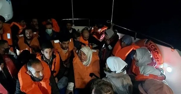 Türk kara sularına itilen 24 sığınmacı kurtarıldı!