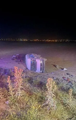Konya'da feci kaza! Tarım işçilerinin minibüsü şarampole yuvarlandı: 1 ölü, 14 yaralı