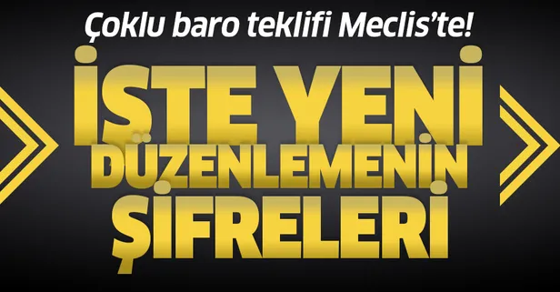 Son dakika: Çoklu baro teklifi Meclis'te! İşte kanun teklifinin ayrıntıları