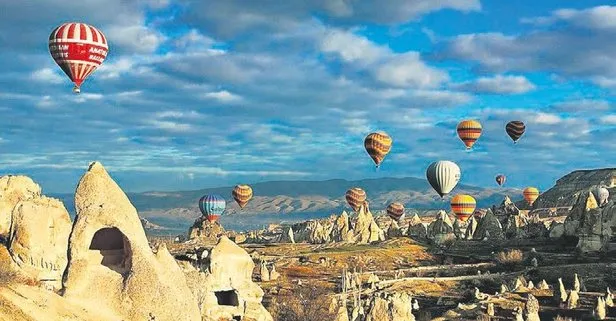 Kapadokya’da yılın ilk çeyreğinde turist yağdı
