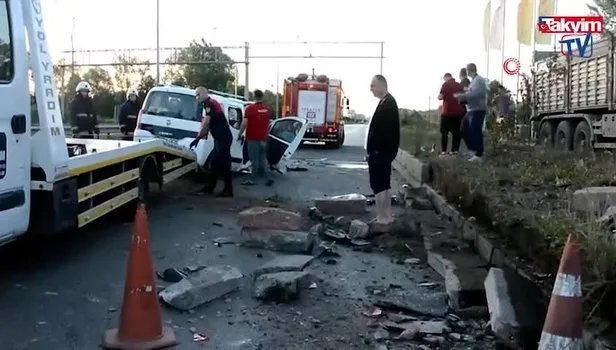 Hafif ticari araç duvara çarparak takla attı: 1 ölü, 1 yaralı