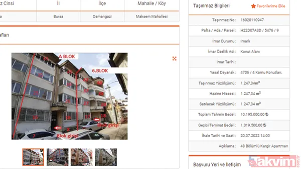 Milli Emlak'tan Bursa Osmangazi'de lojman fırsatı! 1 adet daire 208 bin TL'ye denk geliyor! İşte ihale tarihi! - 2