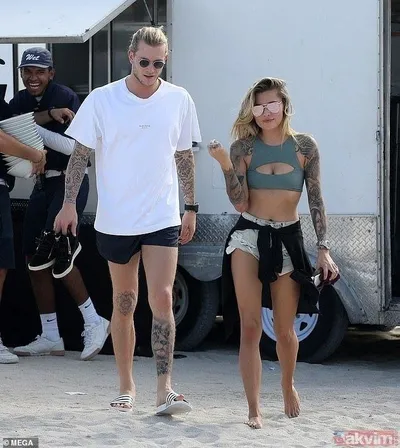Loris Karius Alman model Sophia Thomalle ile Miami'de yakalandı!-1