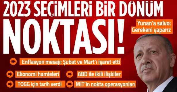 Başkan Recep Tayyip Erdoğan'dan gündeme ilişkin önemli açıklamalar: 2023 seçimleri bir dönüm noktası