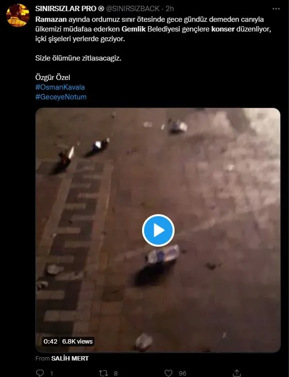 CHP'li Gemlik Belediyesi'nin düzenlediği konserde skandal görüntüler! Her yer bira şişesi ile doldu-11