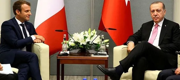 Cumhurbaşkanı Erdoğan Macron ile görüştü
