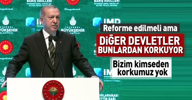Erdoğan'dan BM'ye reform çağrısı