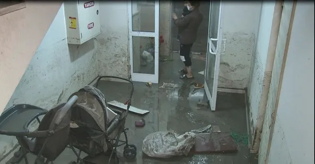 Ankara’da sağanak yağış! Binaları su bastı