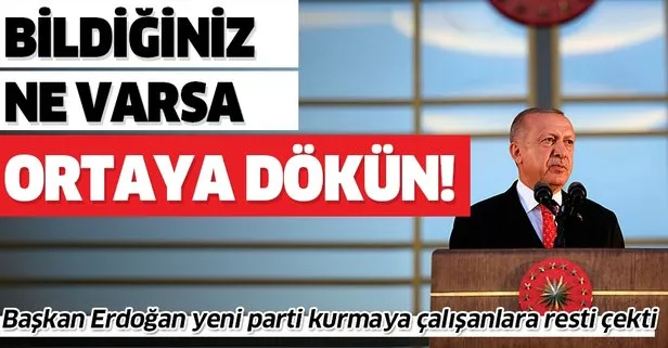 Başkan Erdoğan: Ne varsa ortaya dökün!