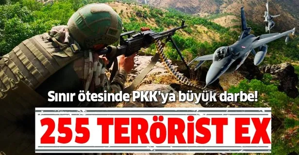 Son dakika haberi: Sınır ötesinde terör örgütü PKK’ya büyük darbe: 255 terörist öldürüldü