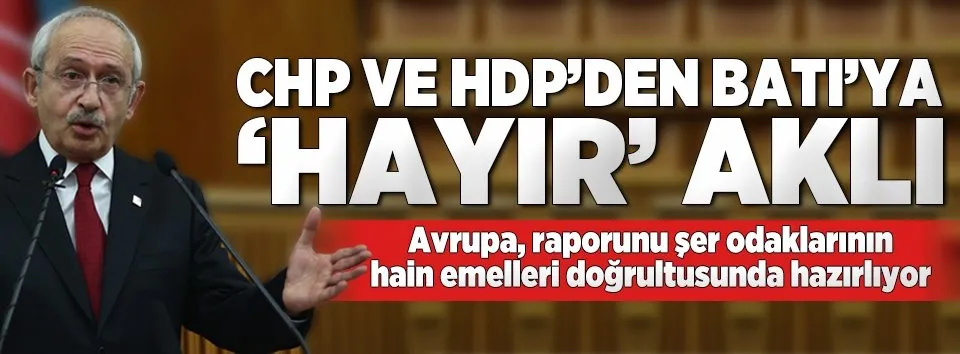 CHP ve HDP'den Avrupa'ya 'hayır' aklı