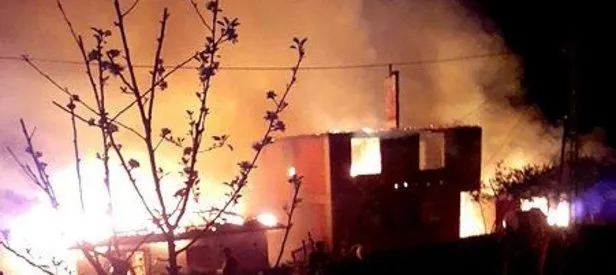 Gece yarısı korkutan yangın!