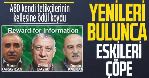 ABD Büyükelçiliğinden PKK elebaşları Murat Karayılan, Cemil Bayık ve Duran Kalkan için ödül hatırlatması