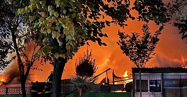 Kocaeli Gebze'de palet deposunda korkutan yangın!