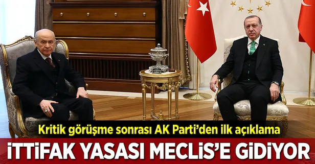 İttifak yasası Meclis'e gidiyor