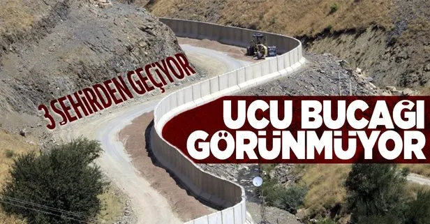 Türkiye-İran sınırına 43 kilometre beton duvar örüldü