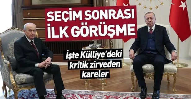 Başkan Erdoğan ile Bahçeli arasında yerel seçimler sonrası ilk görüşme