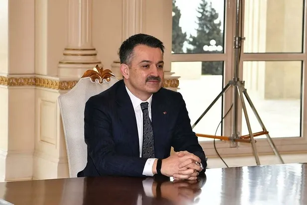 Tarım ve Orman Bakanı Bekir Pakdemirli Azerbaycan'da Cumhurbaşkanı İlham Aliyev ile görüştü-1