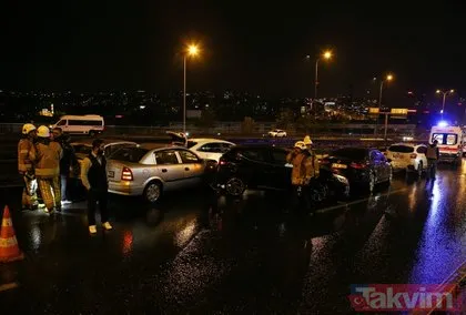 İstanbul’da zincirleme trafik kazası: 11 araç birbirine girdi