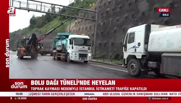 Yola çıkacaklar dikkat! Bolu Dağı Tüneli İstanbul istikameti heyelan nedeniyle ulaşıma kapatıldı
