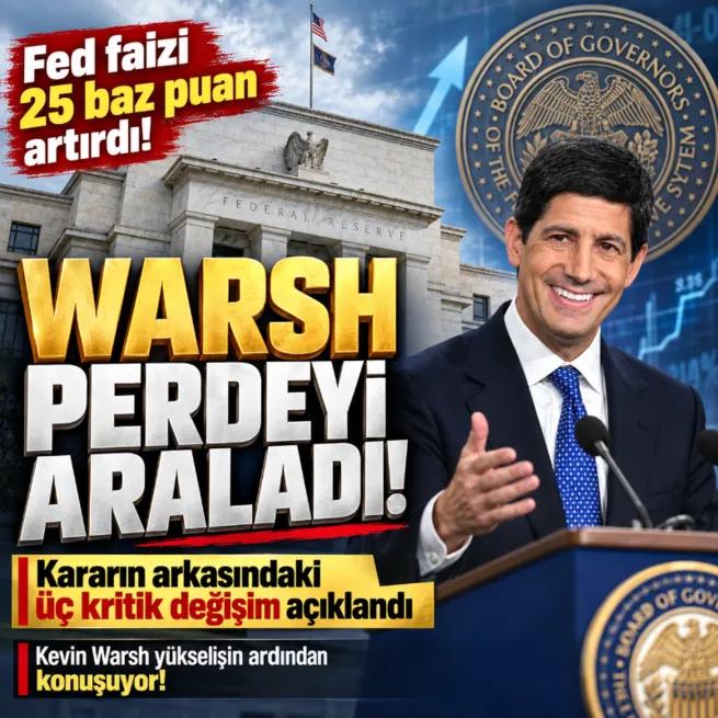 Fed faizi artırdı! Kevin Warsh, güçlü ekonomi, yüksek enflasyon ve jeopolitik gelişmeleri anlattı