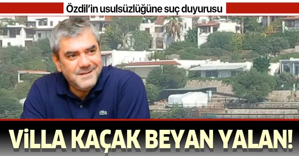 Sözcü gazetesi yazarı Yılmaz Özdil'in kaçak villası hakkında suç duyurusunda bulunuldu